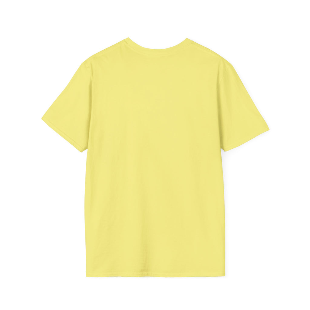 Unisex Softstyle T-Shirt, Highland Cow at Beach
