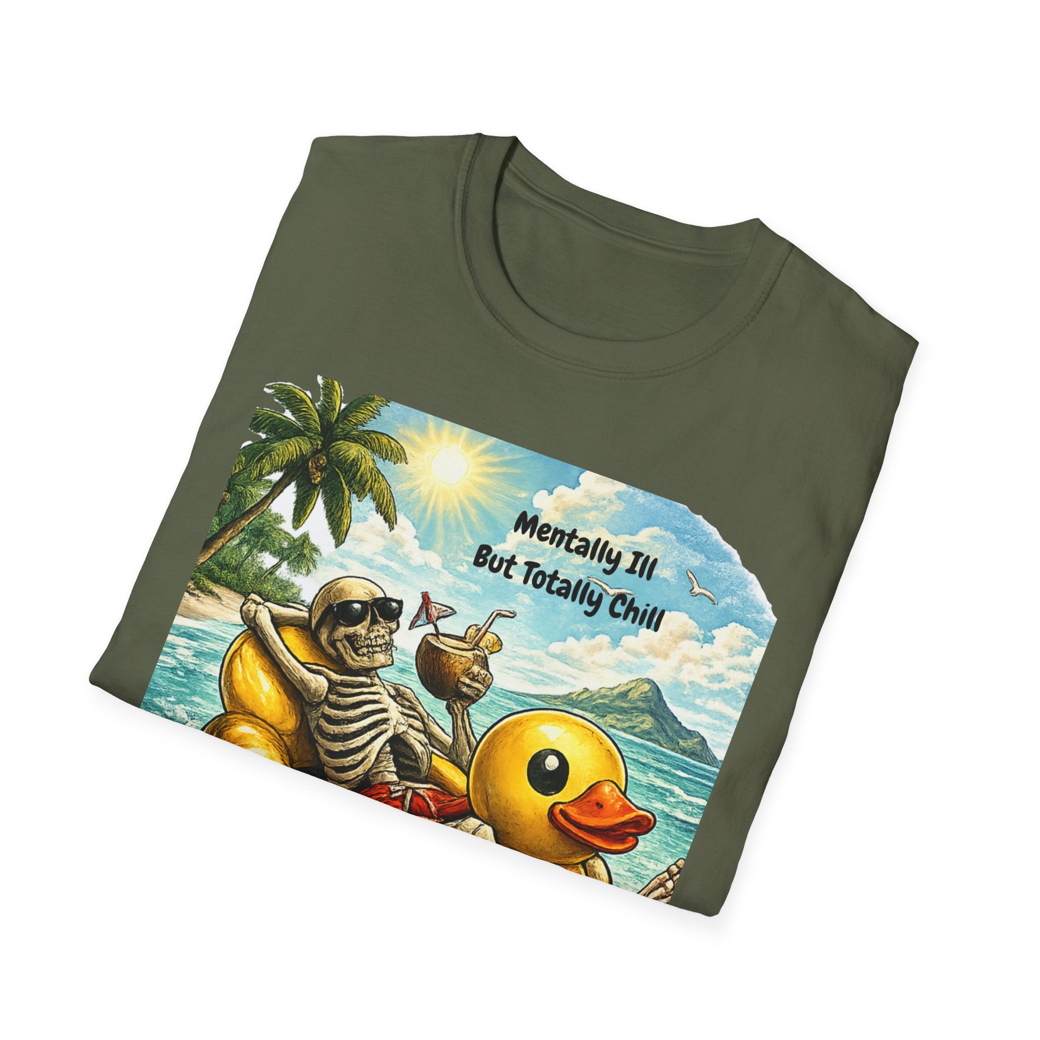 Unisex Softstyle T-Shirt Mentally Ill Chill